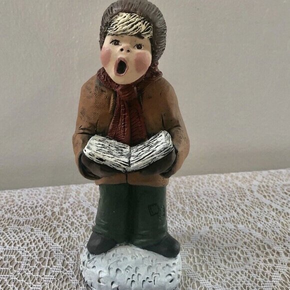 Vintage Cedartown Carolers Figurine PJ's, artist Pat Hennon Signed - Picture 2 of 6